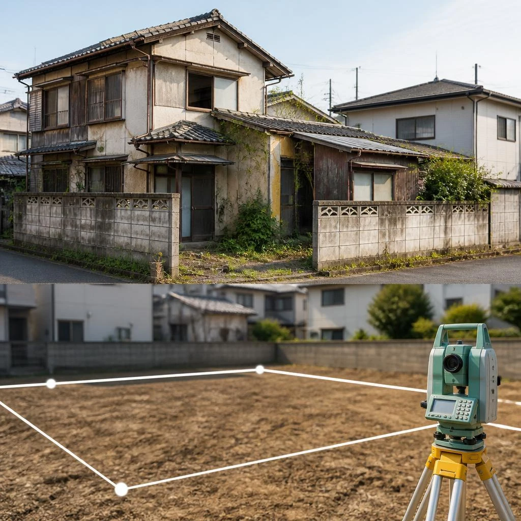 古家の取り壊しや測量の必要性