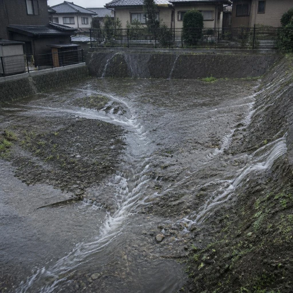 水はけと高低差の確認